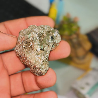 Raw Pyrite Stone Cluster- 100% Original with Certificate